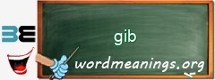 WordMeaning blackboard for gib